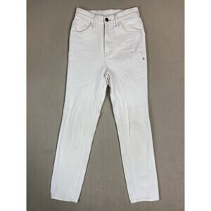 Imogene and Willie Jeans Womens 25 White Elizabeth Mid Rise Straight Leg Slim Fi